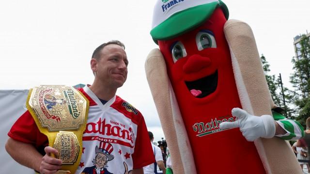 Nathan's hot dog contest parts ways with champion Joey Chestnut over plant-based frank partnership