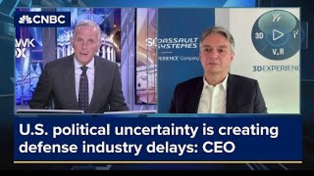 U.S. political uncertainty is leading to delays in defense industry, Dassault Systemes CEO says