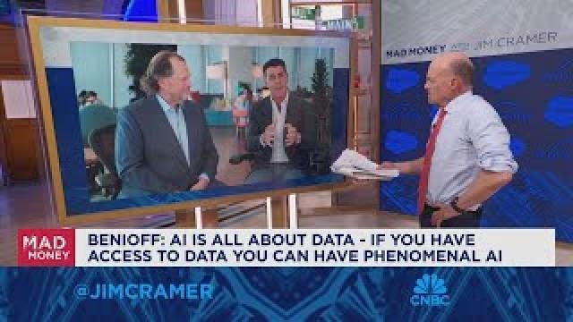 Salesforce CEO Marc Benioff and Workday CEO Carl Eschenbach join Jim Cramer