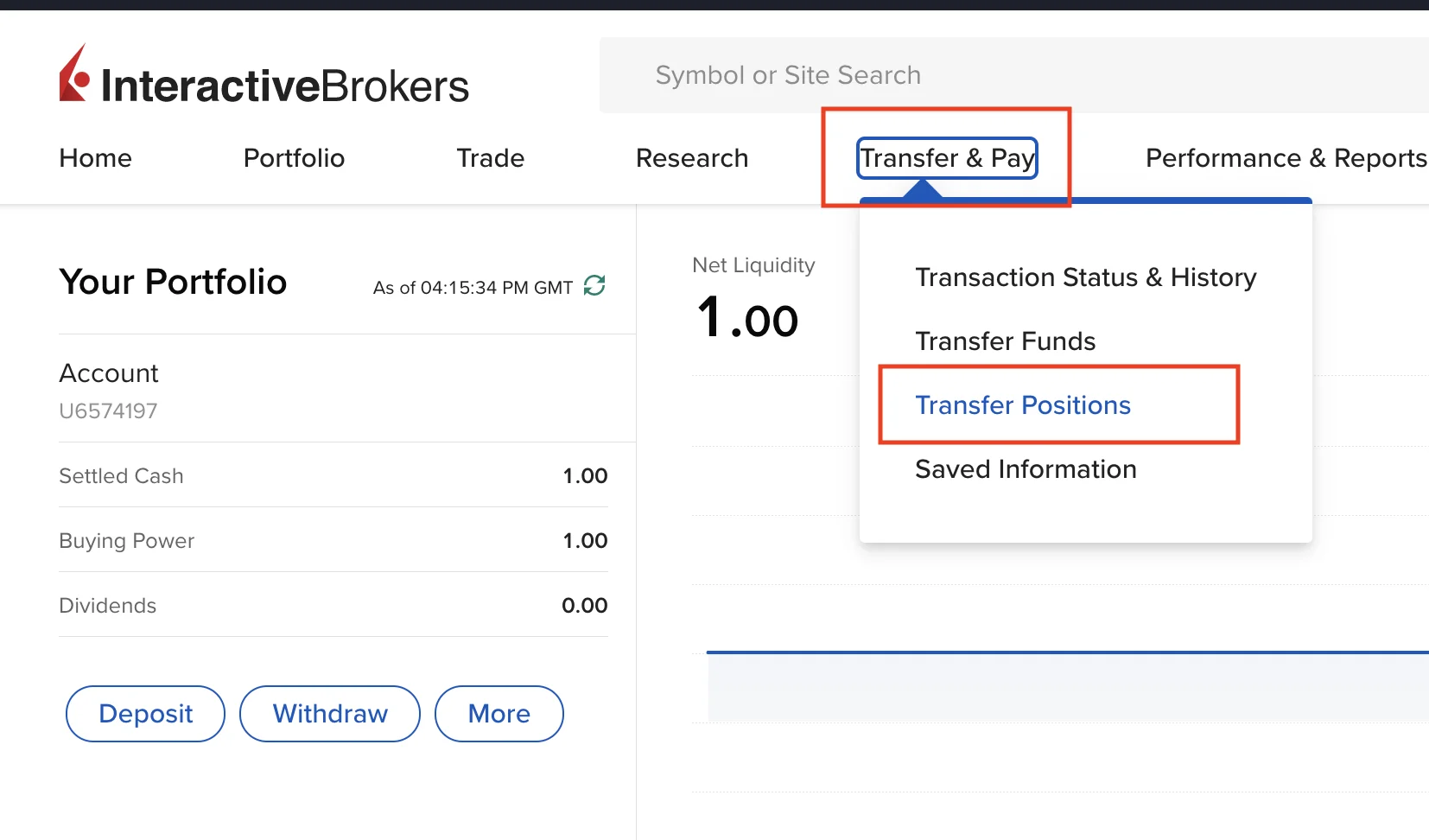 InteractiveBrokers portal