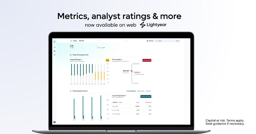 Metrics, analyst ratings, price ratings on Lightyear