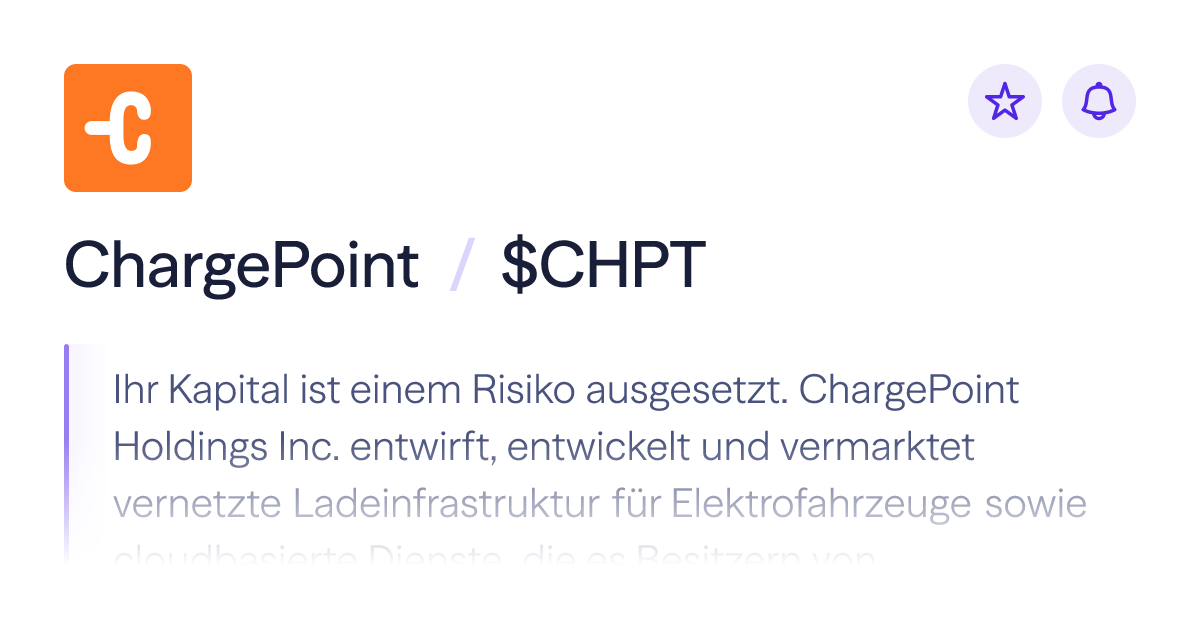 Kaufen Sie die ChargePoint-Aktie | Aktienkurs $CHPT | Lightyear