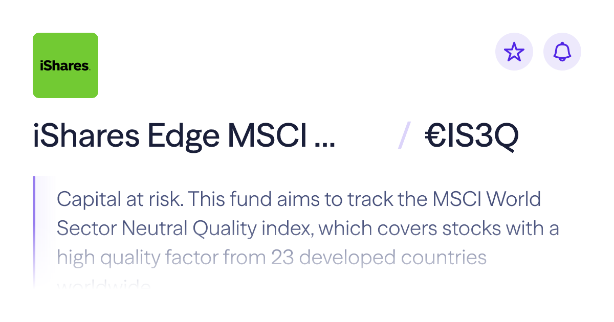 IS3Q ETF Price, Performance & Fund Data | Lightyear