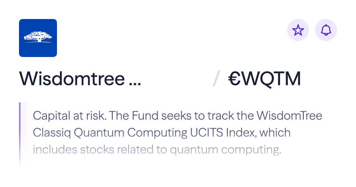 Full holdings for Wisdomtree Quantum Computing ETF (€WQTM) - Lightyear