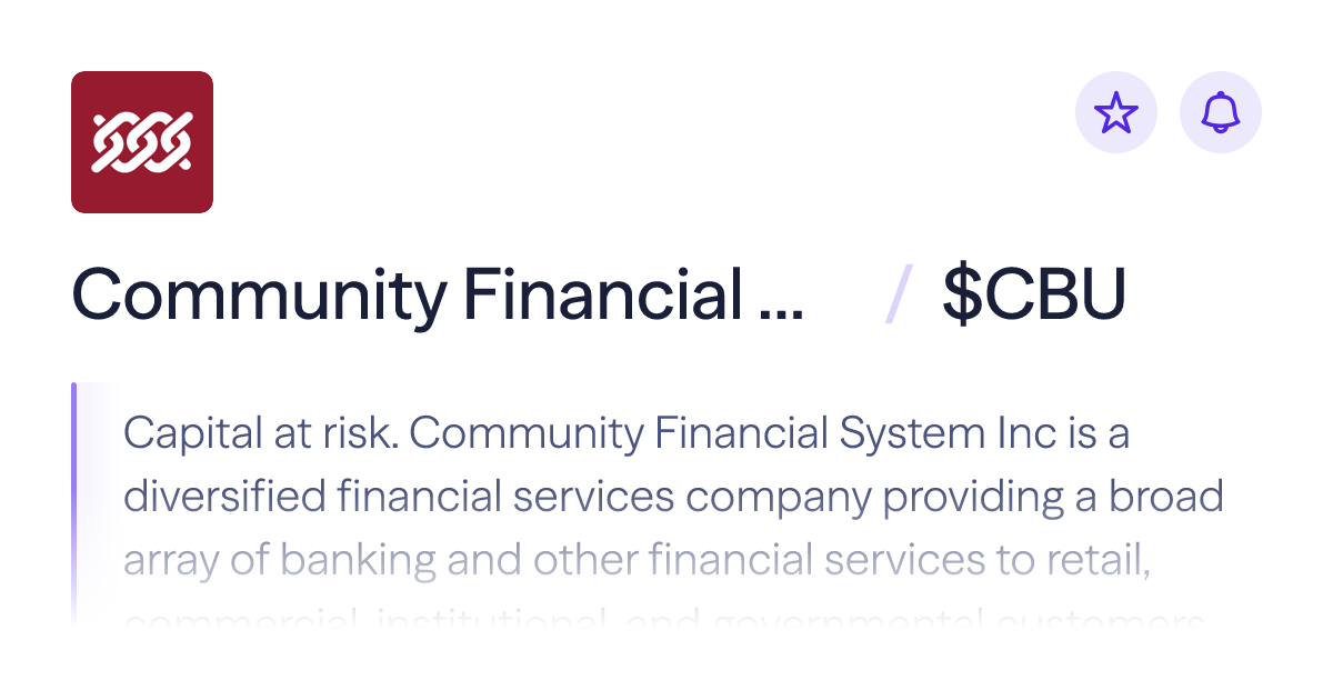 Buy Community Financial System stock | $CBU Share Price | Lightyear