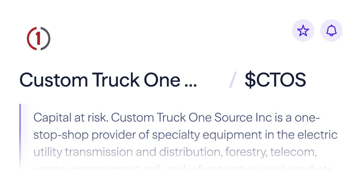 Buy Custom Truck One Source stock | $CTOS Share Price | Lightyear