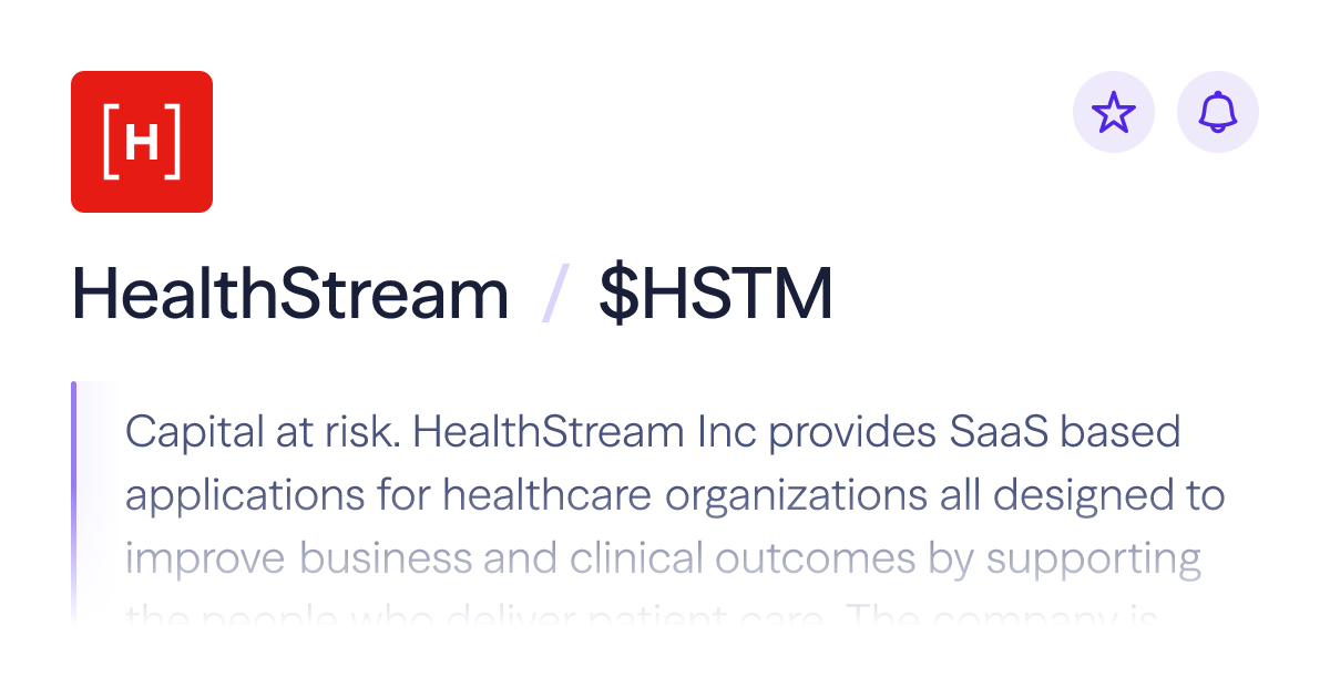 Buy HealthStream stock | $HSTM Share Price | Lightyear