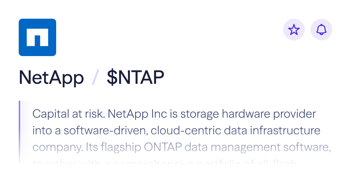 Buy NetApp stock | $NTAP Share Price | Lightyear