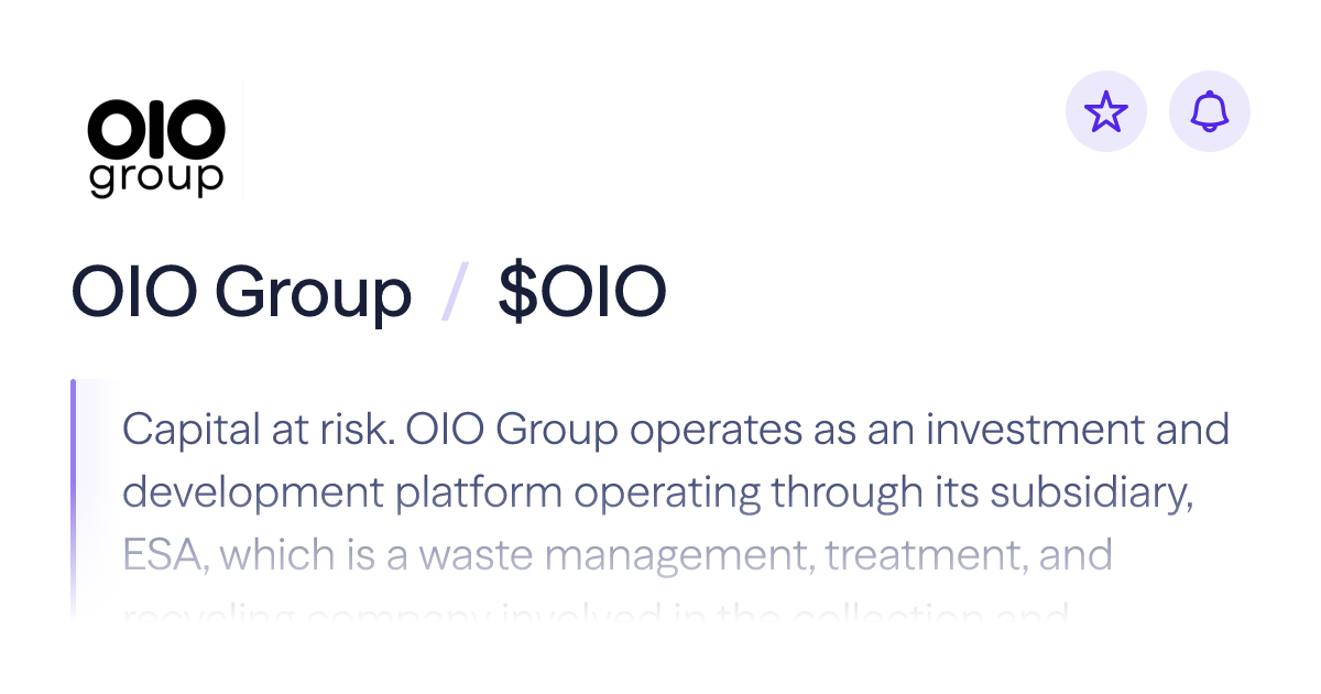 OIO Stock Price, Performance & Company Data | Lightyear