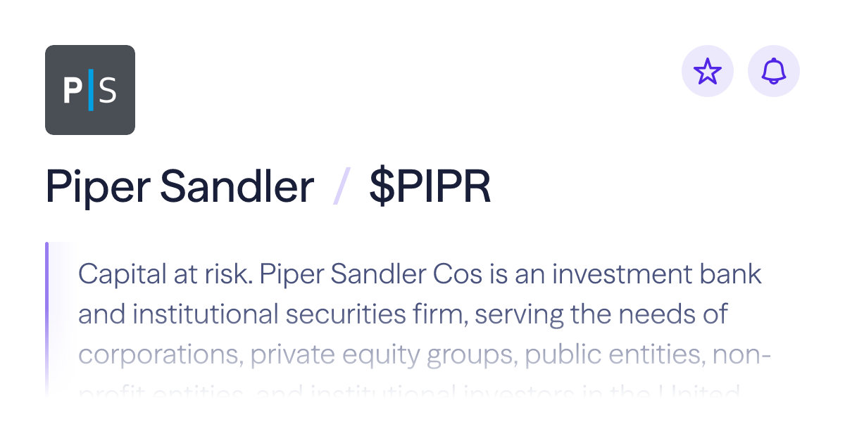 Buy Piper Sandler stock | $PIPR Share Price | Lightyear
