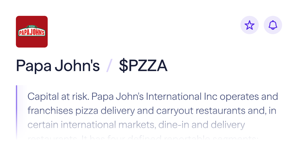 Buy Papa John's stock | $PZZA Share Price | Lightyear