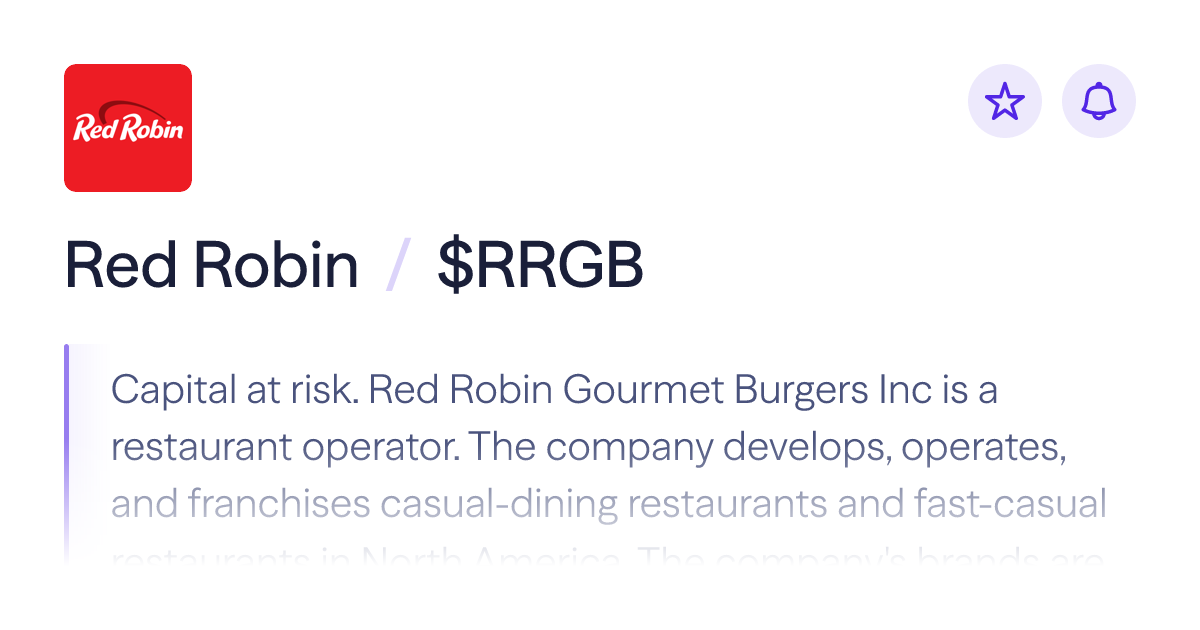 Buy Red Robin stock | $RRGB Share Price | Lightyear