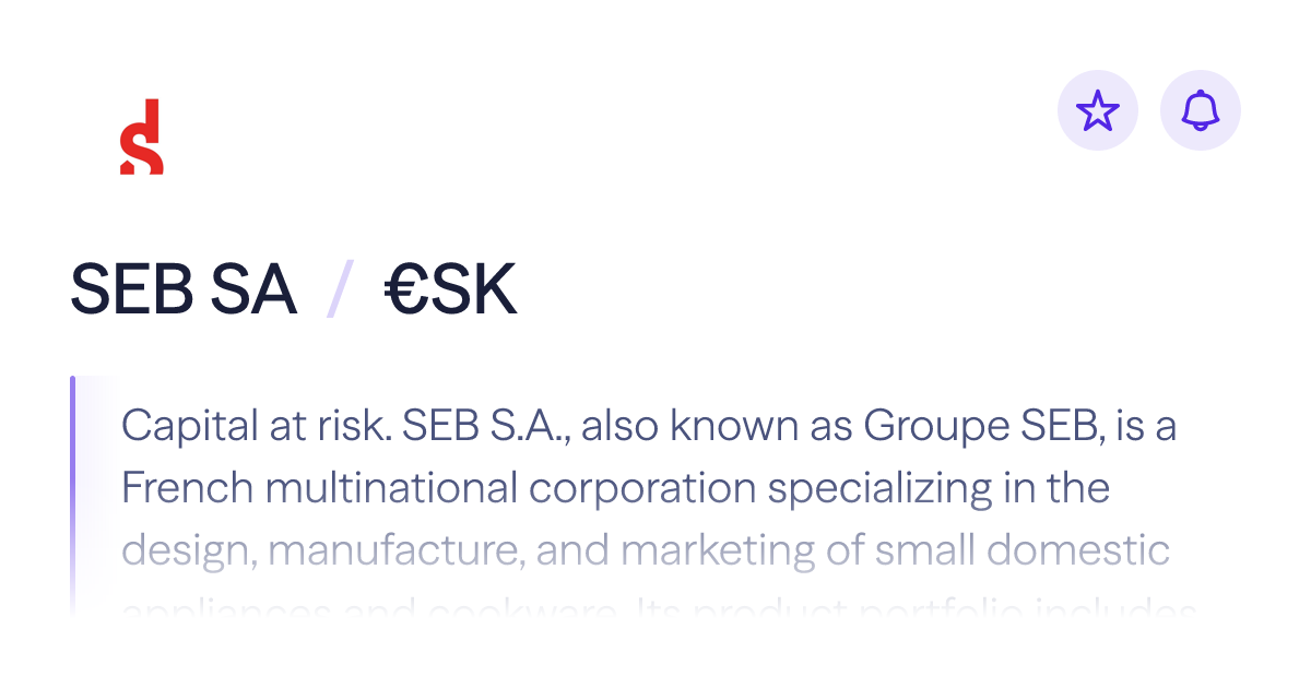 Buy SEB SA stock | €SK Share Price | Lightyear