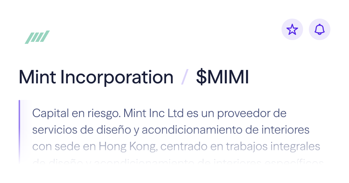 compra-acciones-de-mint-incorporation-limited-precio-de-mimi-lightyear