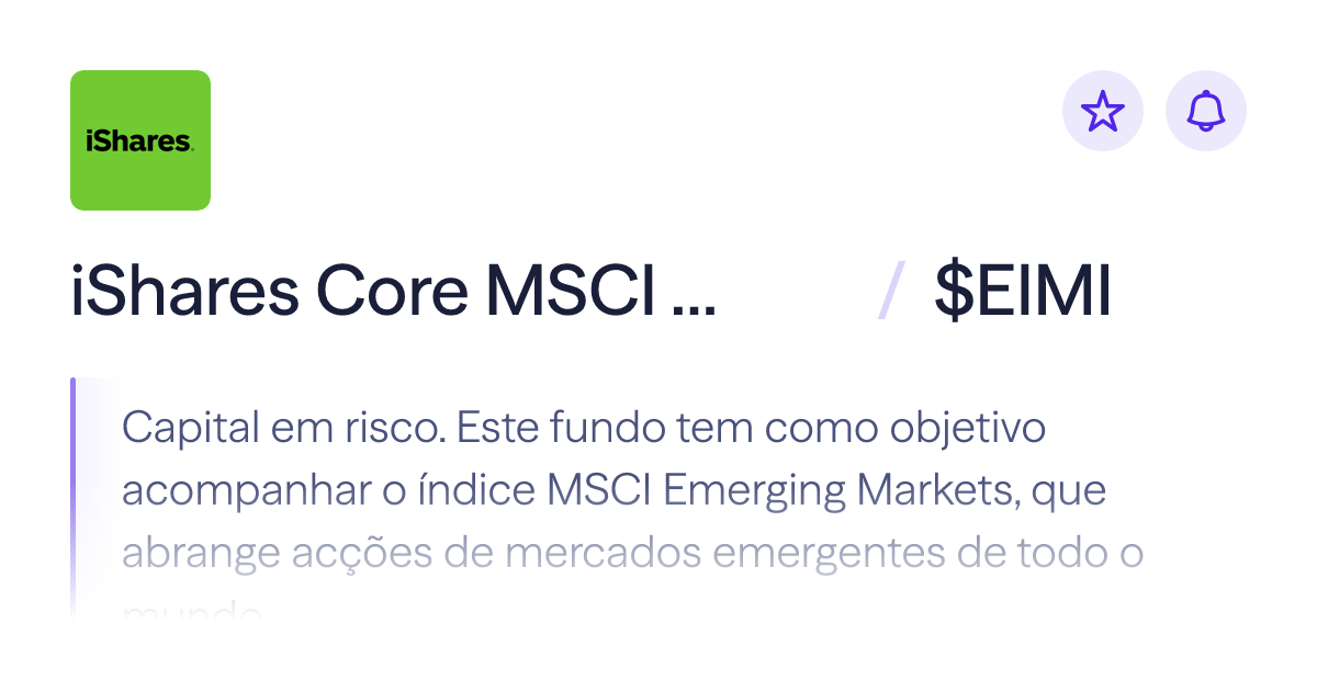 EIMI – preço do ETF, desempenho e informação do fundo | Lightyear