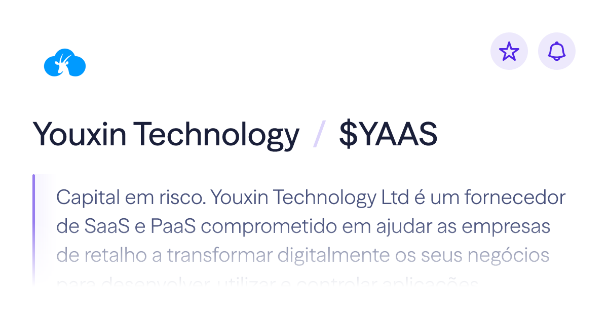 Compre ações Youxin Technology Ltd | Preço por ação $YAAS | Lightyear